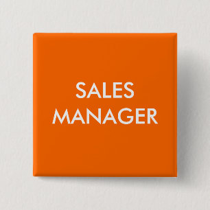 SALES MANAGER 15 CM SQUARE BADGE