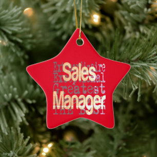 Sales Manager Extraordinaire Ceramic Tree Decoration