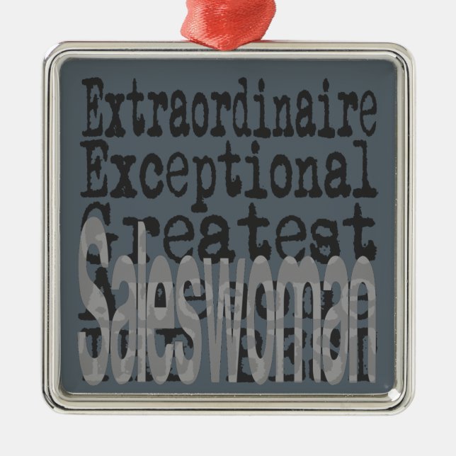 Saleswoman Extraordinaire Metal Tree Decoration (Front)