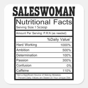 Saleswoman Square Sticker