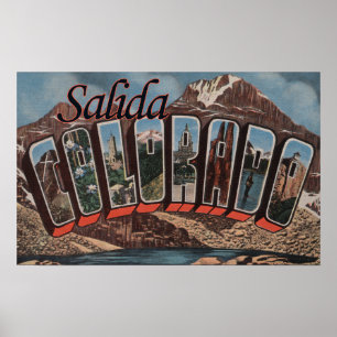 Salida, Colorado - Large Letter Scenes Poster