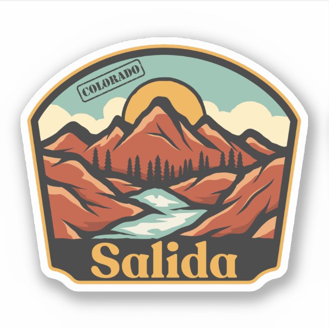 Salida, Colorado Sticker (Front)