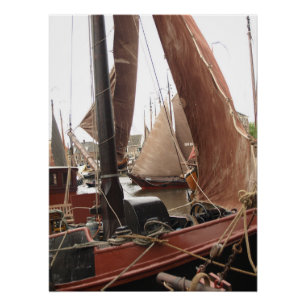 Salie, boat, Harbor Poster