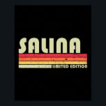 Salina Name Personalised Retro Vintage 80s 90s Bir Poster<br><div class="desc">Salina Name Personalised Retro Vintage 80s 90s Birthday</div>
