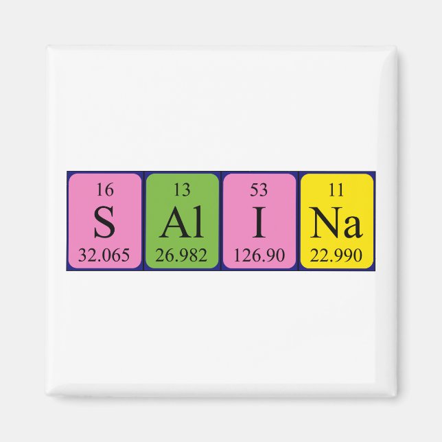 Salina periodic table name magnet (Front)