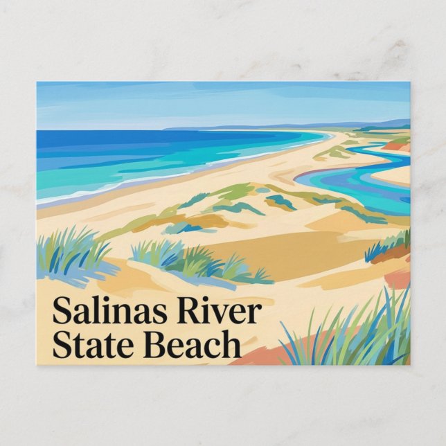 Salinas River State Beach California Postcard (Front)