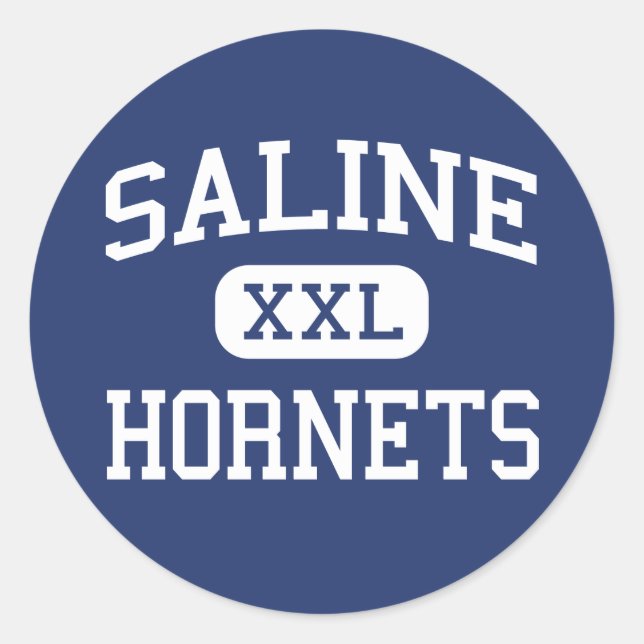 Saline Hornets Middle School Saline Michigan Classic Round Sticker (Front)
