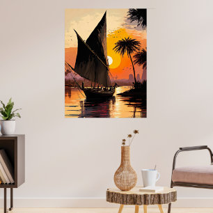 Saling off into the sunset poster