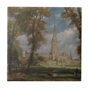 Salisbury Cathedral from the Bishop's Grounds Tile