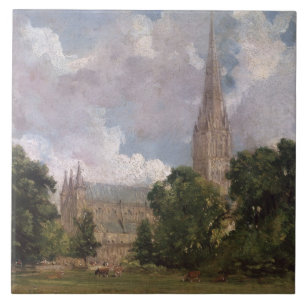 Salisbury Cathedral from the south west Tile
