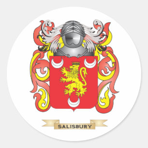 Salisbury Coat of Arms (Family Crest) Classic Round Sticker