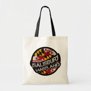 Salisbury Maryland flag grunge tote bag