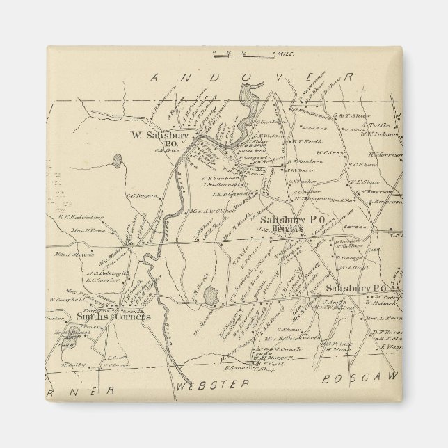 Salisbury, Merrimack Co Magnet (Front)