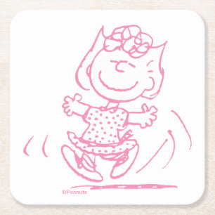 Sally Brown Dancing Square Paper Coaster