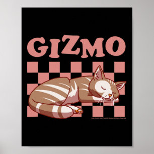 Sally Face Gizmo The Cat Chequered Nap Pattern Poster