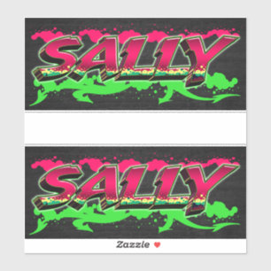 Sally First Name Graffiti Sticker