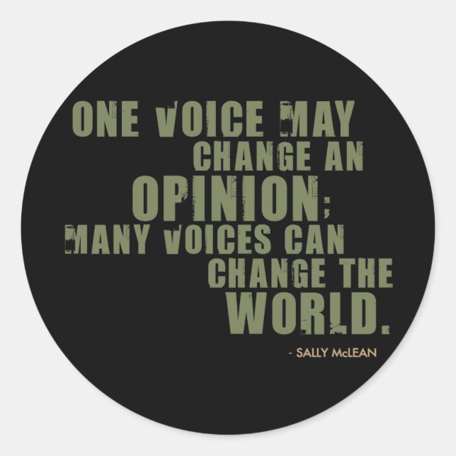 Sally McLean Quote Classic Round Sticker (Front)