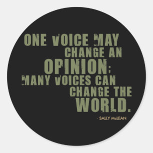 Sally McLean Quote Classic Round Sticker