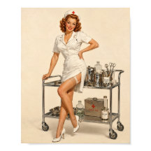 Sally Monroe At Work Pin-Up Poster