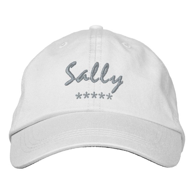 Sally Name Embroidered Hat (Front)
