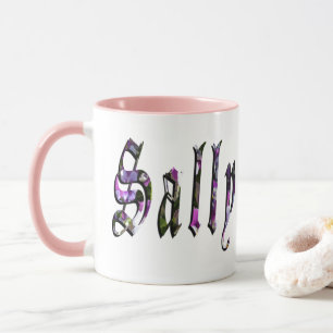 Sally, Name, Logo, Pink Combo Coffee Mug