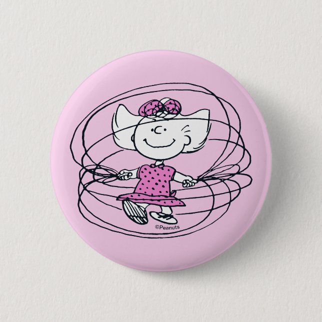 Sally Playing Jump Rope 6 Cm Round Badge (Front)
