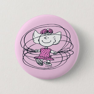 Sally Playing Jump Rope 6 Cm Round Badge