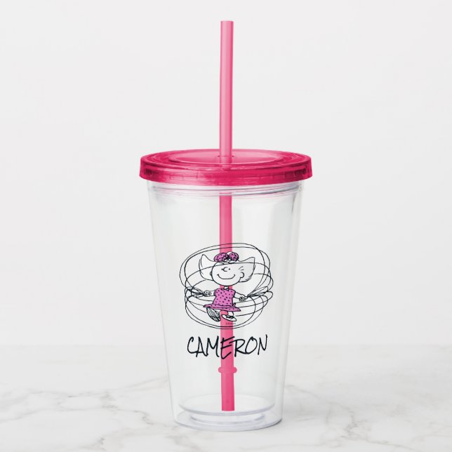 Sally Playing Jump Rope Acrylic Tumbler (Front)