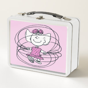 Sally Playing Jump Rope Metal Lunch Box