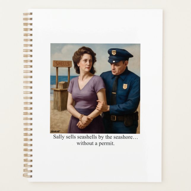 Sally sells seashells by the seashore planner (Front)