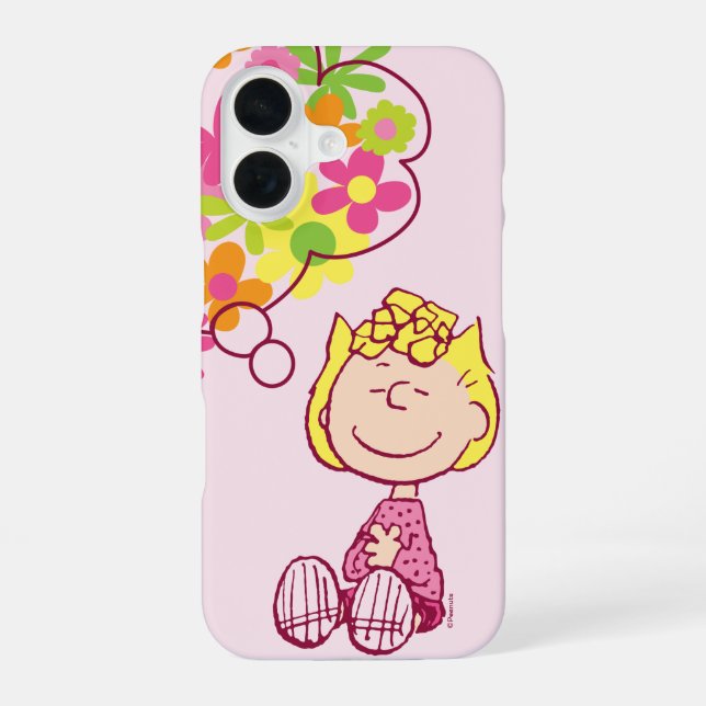 Sally Thinking of Flowers iPhone 16 Case (Back)
