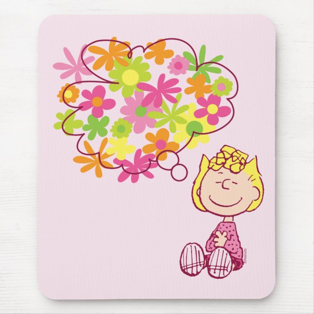 Sally Thinking of Flowers Mouse Mat (Front)