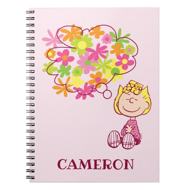 Sally Thinking of Flowers Notebook (Front)