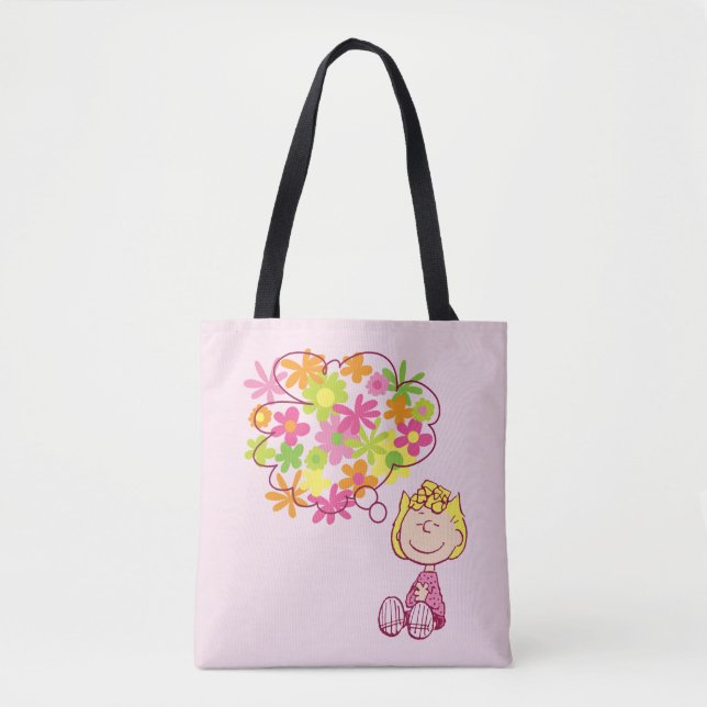 Sally Thinking of Flowers Tote Bag (Front)