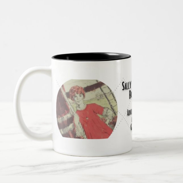 Sally Watson - Adventurer & Author Two-Tone Coffee Mug (Left)