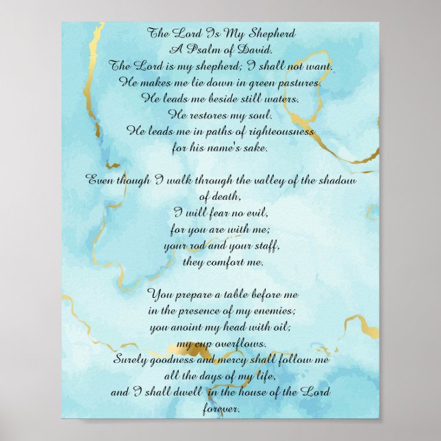 Salmo 23 citas bíblicas poster (Front)
