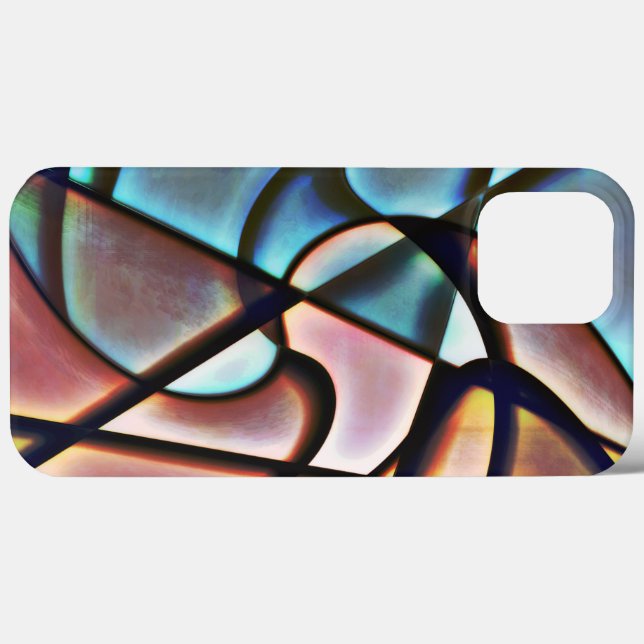 Salmon and blue spiral smooth texture mosaic  Case-Mate iPhone case (Back (Horizontal))