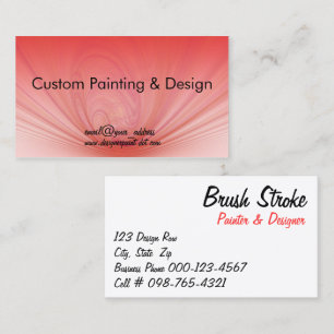 Salmon And Red Rays Business Card