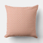 salmon and White Buttercup Flowers Cushion