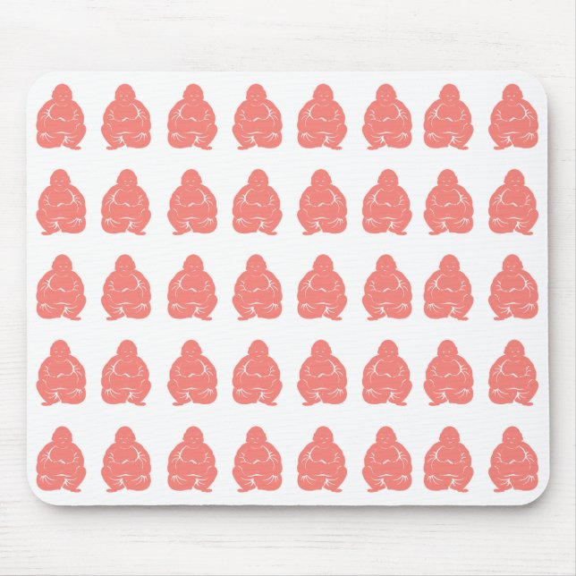 Salmon Asian Moods Buddha Boys Mouse Mat (Front)