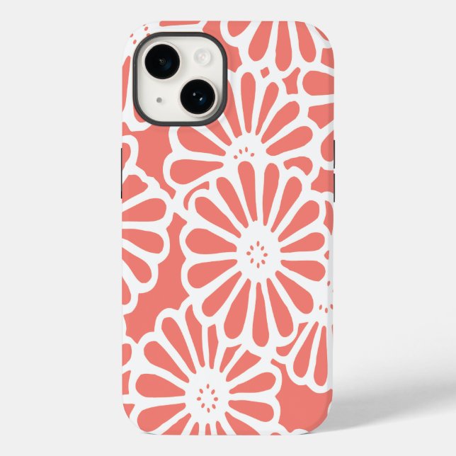 Salmon Asian Moods Floral Case-Mate iPhone Case (Back)