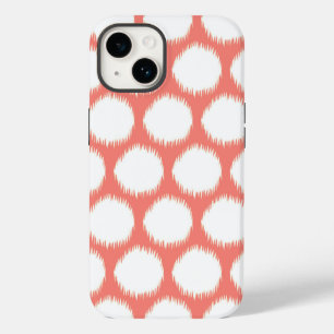 Salmon Asian Moods Ikat Dots Case-Mate iPhone 14 Case