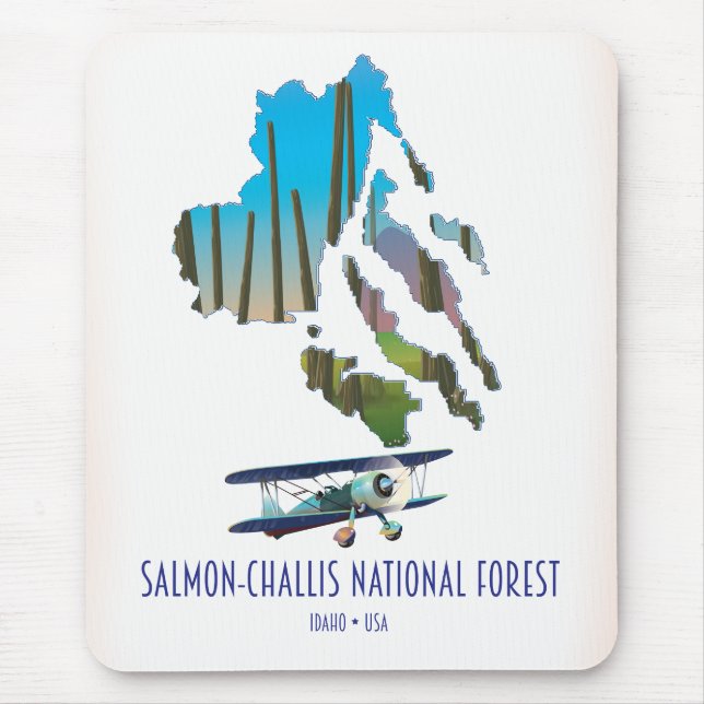 Salmon-Challis National Forest map Mouse Mat (Front)