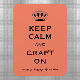 Salmon Colour Craft Quote 3x4-in Flexible Magnet