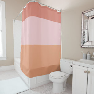 Salmon Colour Gradient Modern Minimalist BOHO Chic Shower Curtain