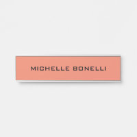 Salmon Colour Minimalist Plain Legible Modern