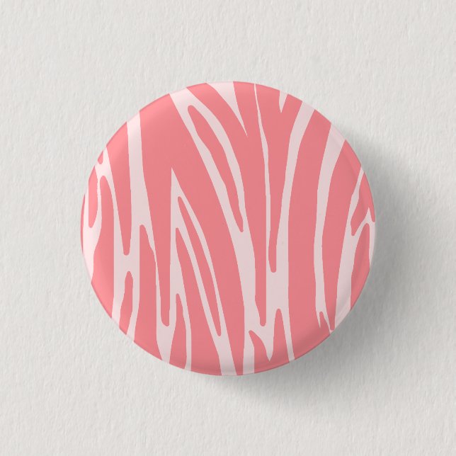 Salmon Coloured Animal Print Button (Front)