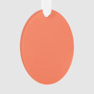 Salmon Coral Colour Accent Ready to Customise Ornament