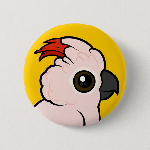 Salmon-crested Cockatoo 6 Cm Round Badge