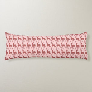 Salmon Deer Pattern Background Body Cushion